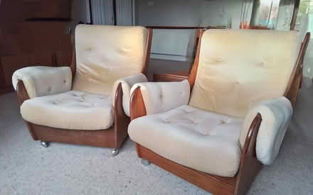 Photo of free 2 G-Plan Saddle Set Chairs (Powys House EX10) #1