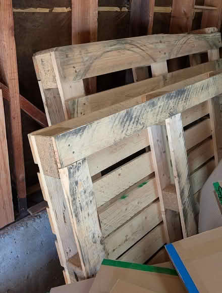 Photo of free 2 large wood pallets + 1 damaged (Miraloma) #2