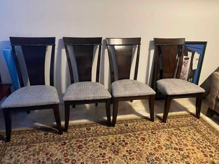 Photo of free Four sturdy dining chairs (Arlington) #2