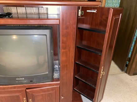 Photo of free Solid wood entertainment center (Westchester IL) #2