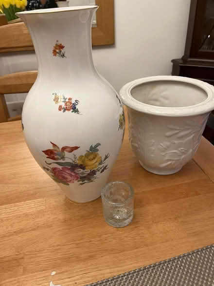 Photo of free Tall bone china vase, Portmeirion plant holder. (Amersham HP7) #2