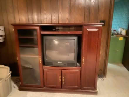 Photo of free Solid wood entertainment center (Westchester IL) #1