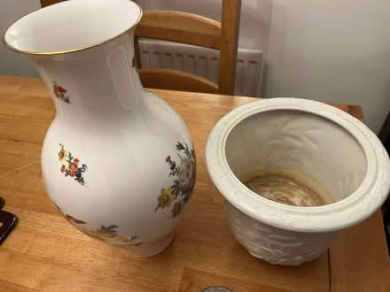 Photo of free Tall bone china vase, Portmeirion plant holder. (Amersham HP7) #1