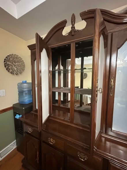 Photo of free Wood hutch China Cabinet Breakfront (Andover, NJ) #2