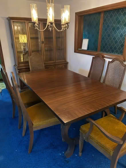 Photo of free Dining room table & hutch (27 Linda Ave, Millbury) #1