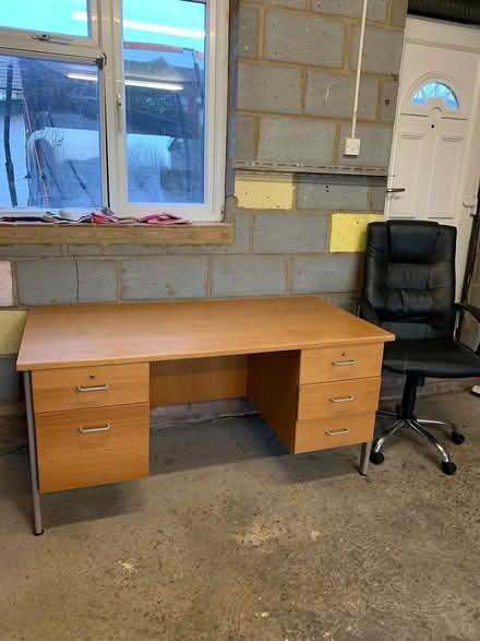 Photo of free Large desk and chair (Boreham CM3) #1