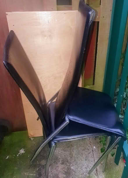 Photo of free Two Black High Back Chairs. (Cupids Green HP2) #1