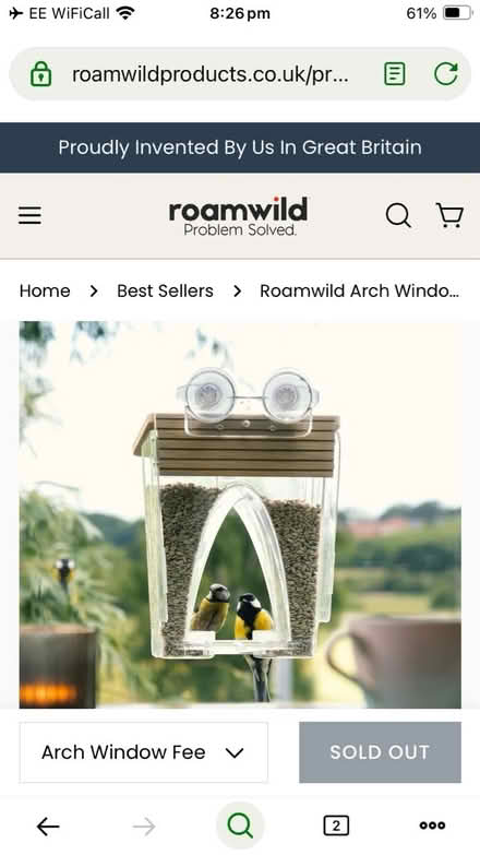 Photo of free Roamwild bird feeder window suction (Emerson’s Green BS16) #1