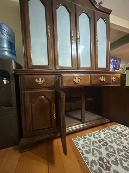 Photo of free Wood hutch China Cabinet Breakfront (Andover, NJ) #3