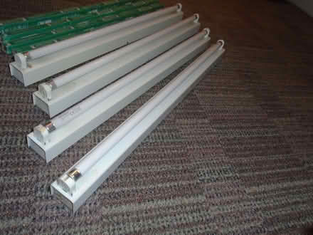 Photo of free Fluorescent Light Fittings, Four, with tubes and spares (Purley CR2) #1