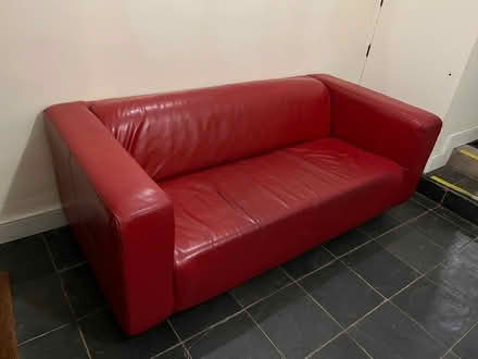 Photo of free Red leather settee (Stanley (PH1)) #3
