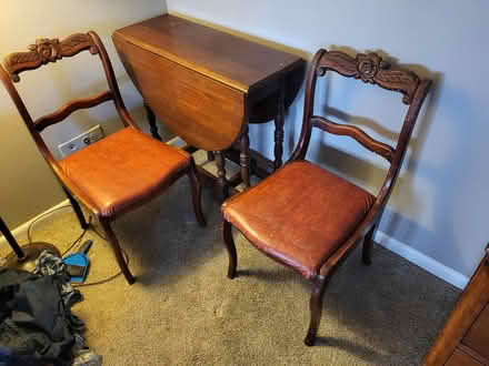 Photo of free Folding table and 2 chairs (Westmont, IL. 59th and Cass) #4