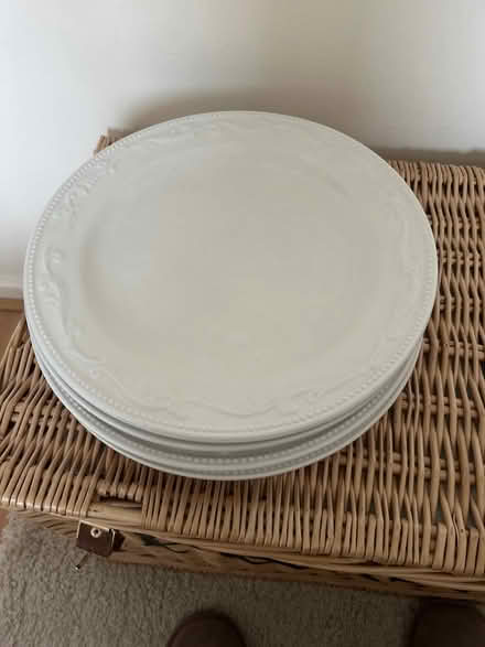 Photo of free 4 Large white serving plates (Measham, DE12) #1