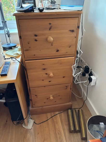 Photo of free Wooden filing cabinet. (Locks Heath SO31) #2