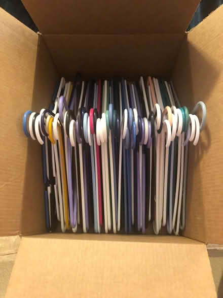 Photo of free 50 plastic clothes hangers (Darien) #1