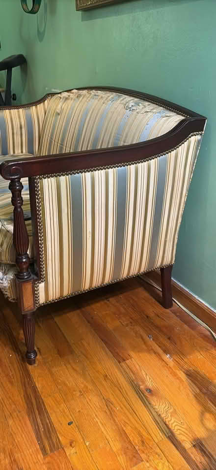 Photo of free Loveseat needs reupholstering (Bushwick) #4