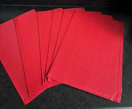 Photo of free Set of six large red place mats (Wigston Magna) #2