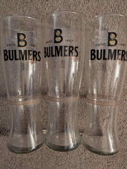 Photo of free 3 Bulmers Cider/Drink glasses VGC (Crownhill MK8) #1