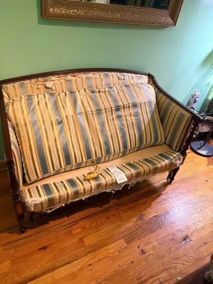 Photo of free Loveseat needs reupholstering (Bushwick) #3