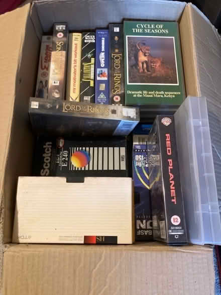 Photo of free Large box of VHS tapes both commercial and writeable (Leckhampton GL53) #2