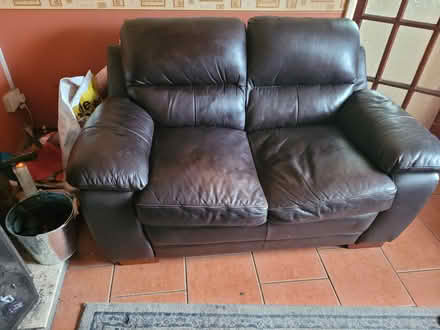 Photo of free Leather two seater sofa (Shankill D18) #1