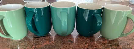 Photo of free Set of five green mugs (Cob Lane B29) #1