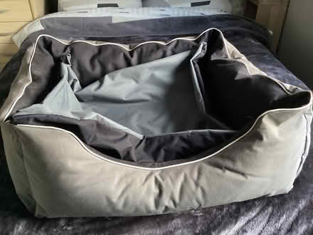 Photo of free Large dog bed grey/black (Southport PR9) #1