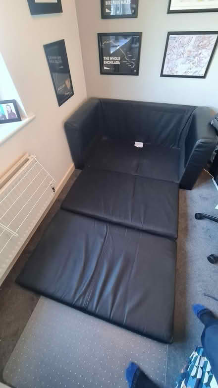 Photo of free Small Black Sofa Bed (Kingswinford) #2