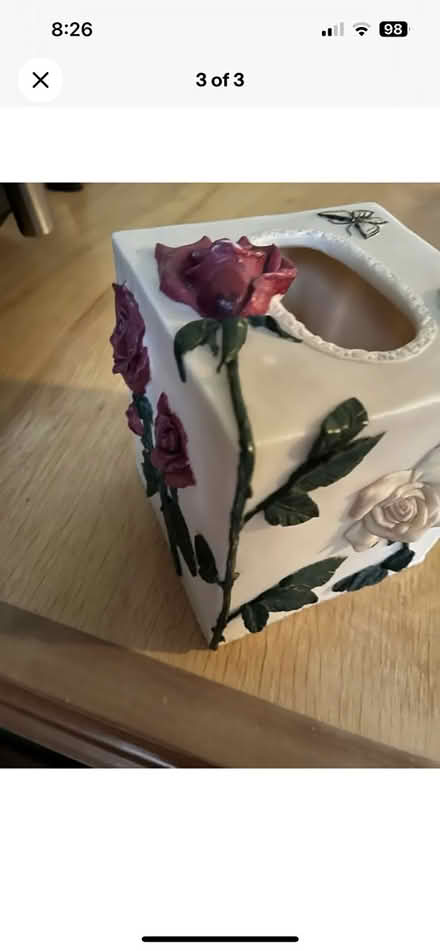 Photo of free Rose ceramic tissue box (Mohegan Lake) #1