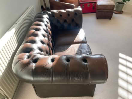 Photo of free Leather chesterfield sofa (Fulham SW6) #2