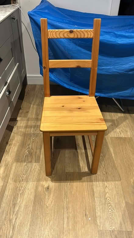 Photo of free 3 wooden IKEA dining chairs (Thornhill CF14) #1