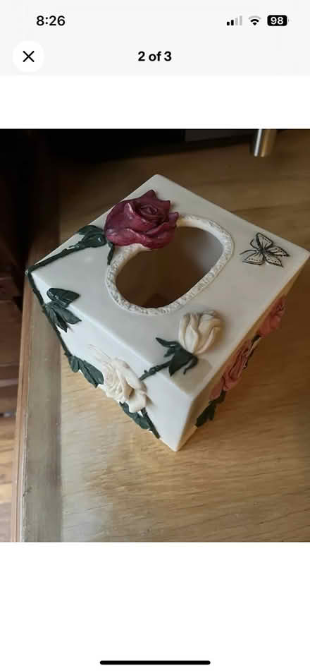 Photo of free Rose ceramic tissue box (Mohegan Lake) #2