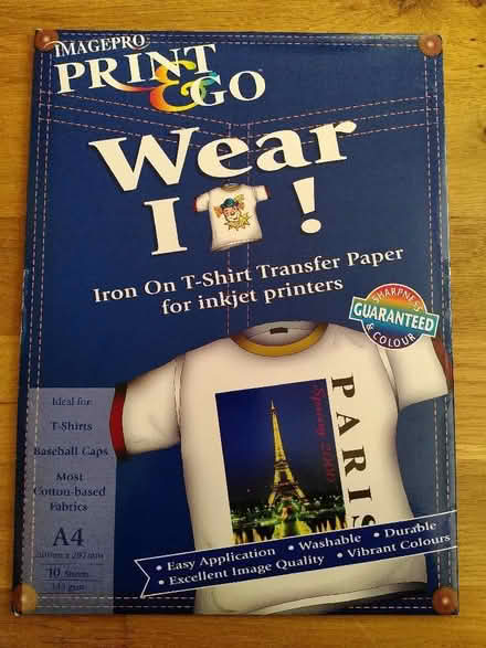 Photo of free T-shirt transfer paper. (Penarth CF64) #1