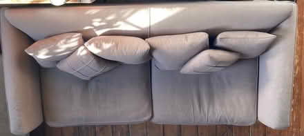 Photo of free Fawn fabric sofa bed (double) (Pontypridd) #2