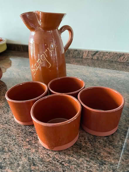 Photo of free Clay Sangria set plus pots (Cob Lane B29) #1