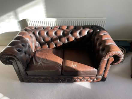 Photo of free Leather chesterfield sofa (Fulham SW6) #3