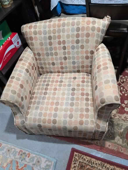 Photo of free Polka dot comfortable chair (Brentwood) #1