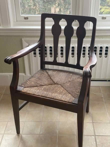 Photo of free Antique wooden chair/rush seat (Nr Fresh Pond & Mt Auburn Cem.) #3