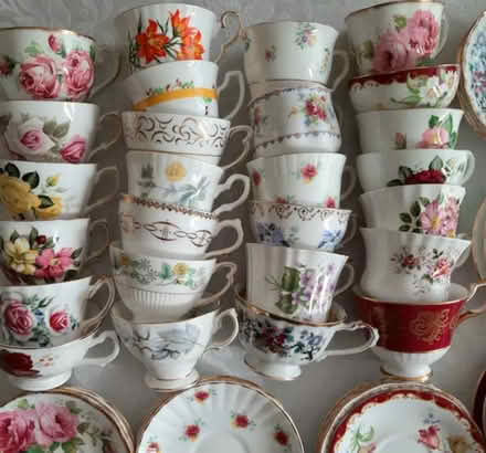 Photo of Old tea cups, saucers and teapots (Werrington) #1