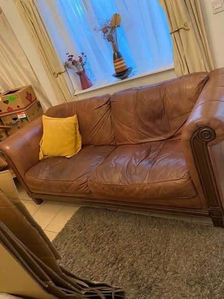 Photo of free Leather sofa (Hayle) #1