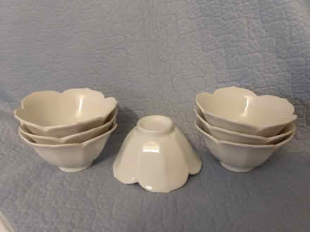 Photo of free Set of 7 White Lotus Bowls (Chestnut Hill, Newton) #3