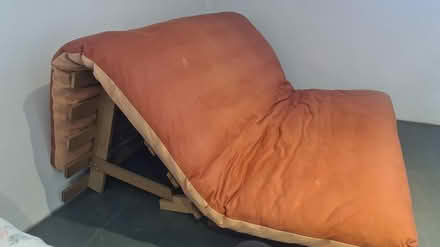 Photo of free Futon bed. Fold out (Kilmore Quay Wexford.) #1