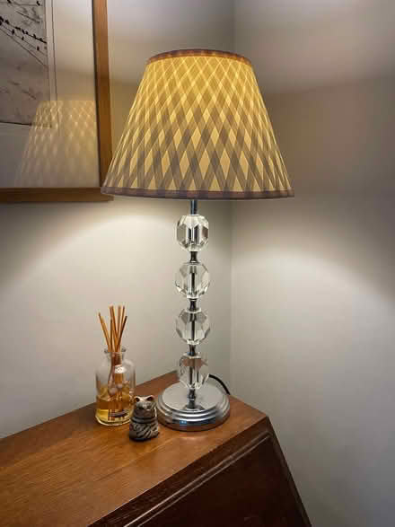 Photo of free Tall silver/glass table lamp (Headingley LS6) #1