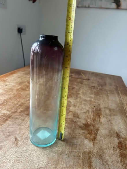 Photo of free Tall coloured glass vase (Royston, by the station (SG8)) #3