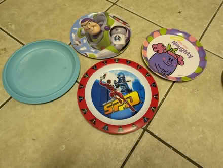 Photo of free Childrens plastic plates (Woodley RG5) #1