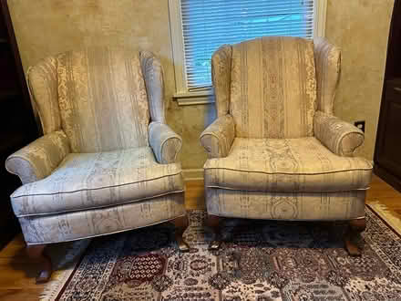 Photo of free 2 upholstered Wing Back Chairs (Burien -North) #1