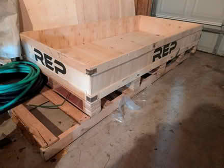 Photo of free Wood shipping box & pallets (Downtown Oak Park) #1