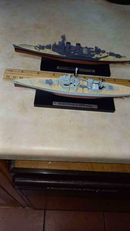 Photo of free A pair of small plastic model ships (Euxton PR7) #1