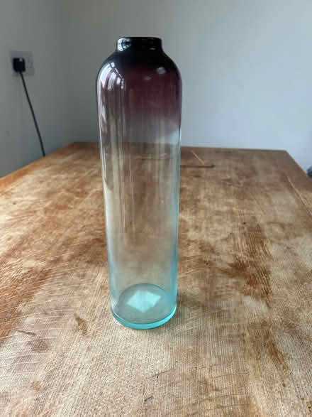 Photo of free Tall coloured glass vase (Royston, by the station (SG8)) #1