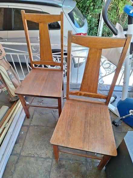 Photo of free Wooden chairs x 2 (Blackburn North) #1